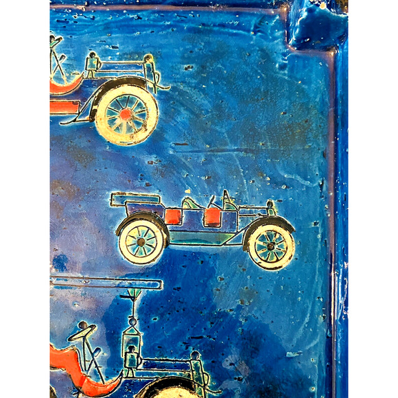 Vintage Mid Century Aldo Londi Bitossi Antique Car Ashtray 9.75" x 9.5" - Picture 3 of 16